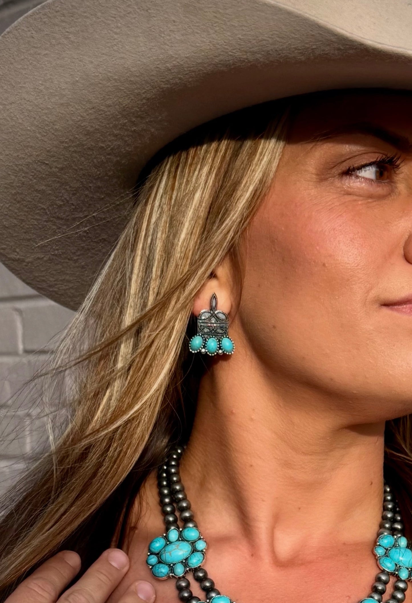 Stitched In Stone Earrings
