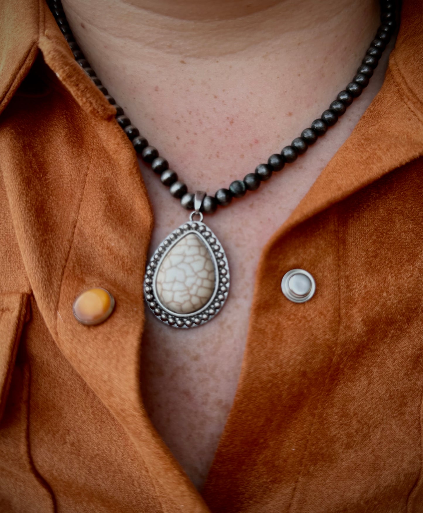 Western Navajo Style Teardrop Necklace