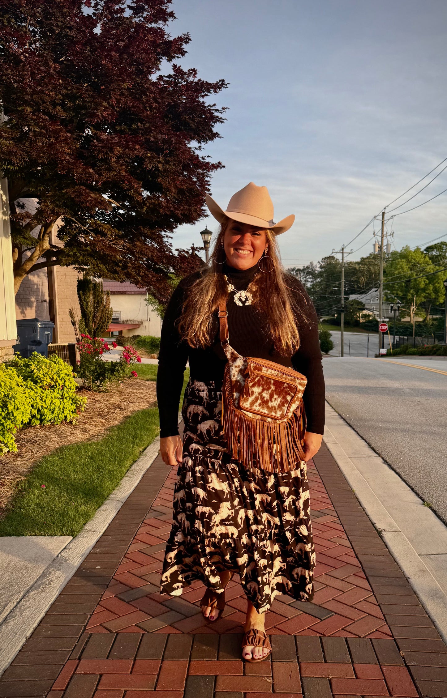 Fresh Horses Tiered Long Skirt
