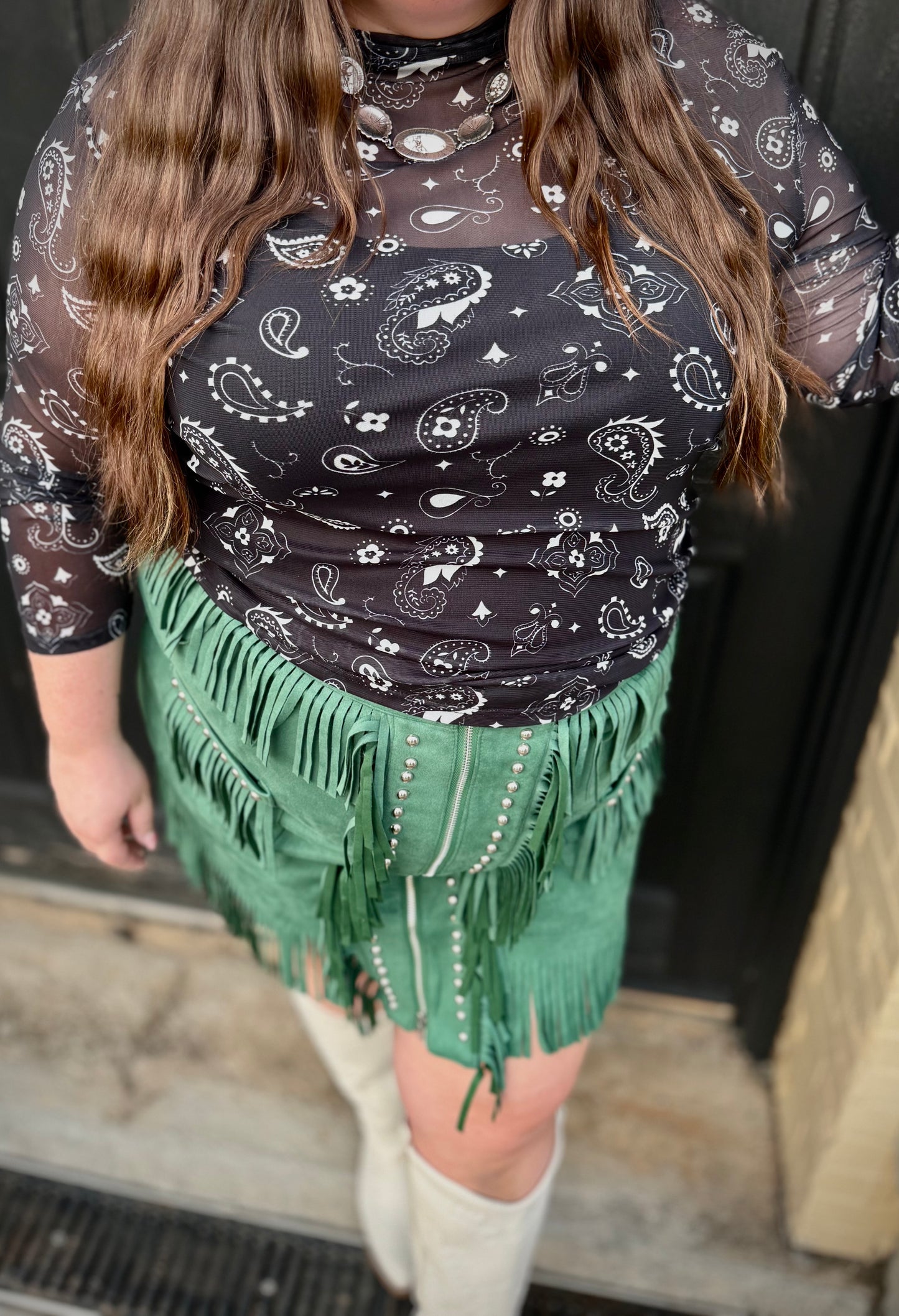 Bandana Babe Mesh Top