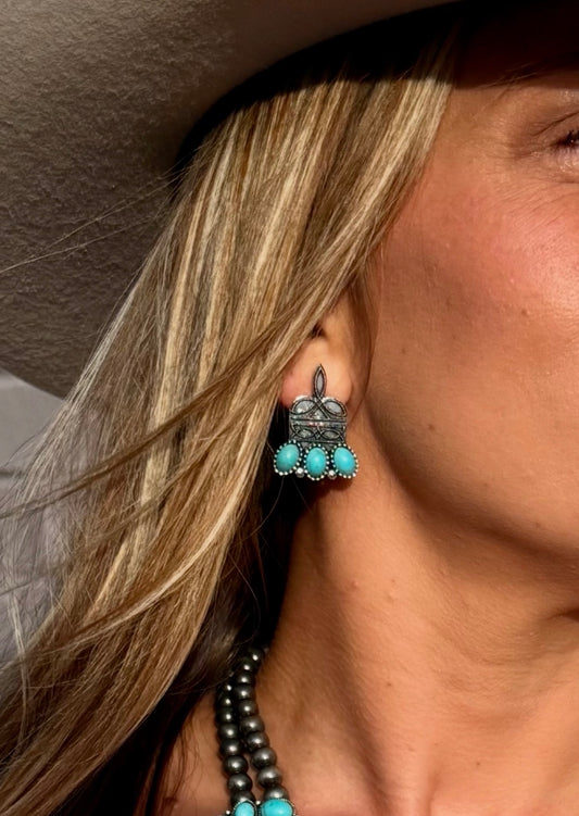 Stitched In Stone Earrings