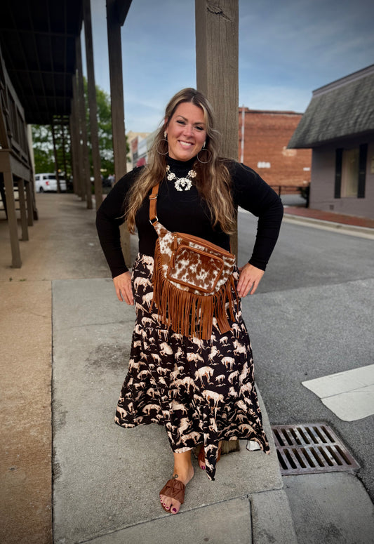 Fresh Horses Tiered Long Skirt
